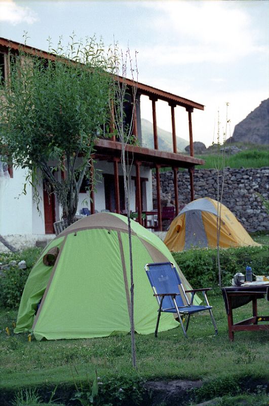 03 Camp At Tarashing Trekkers Lodge We camped next to the Trekkers Lodge in Tarashing.